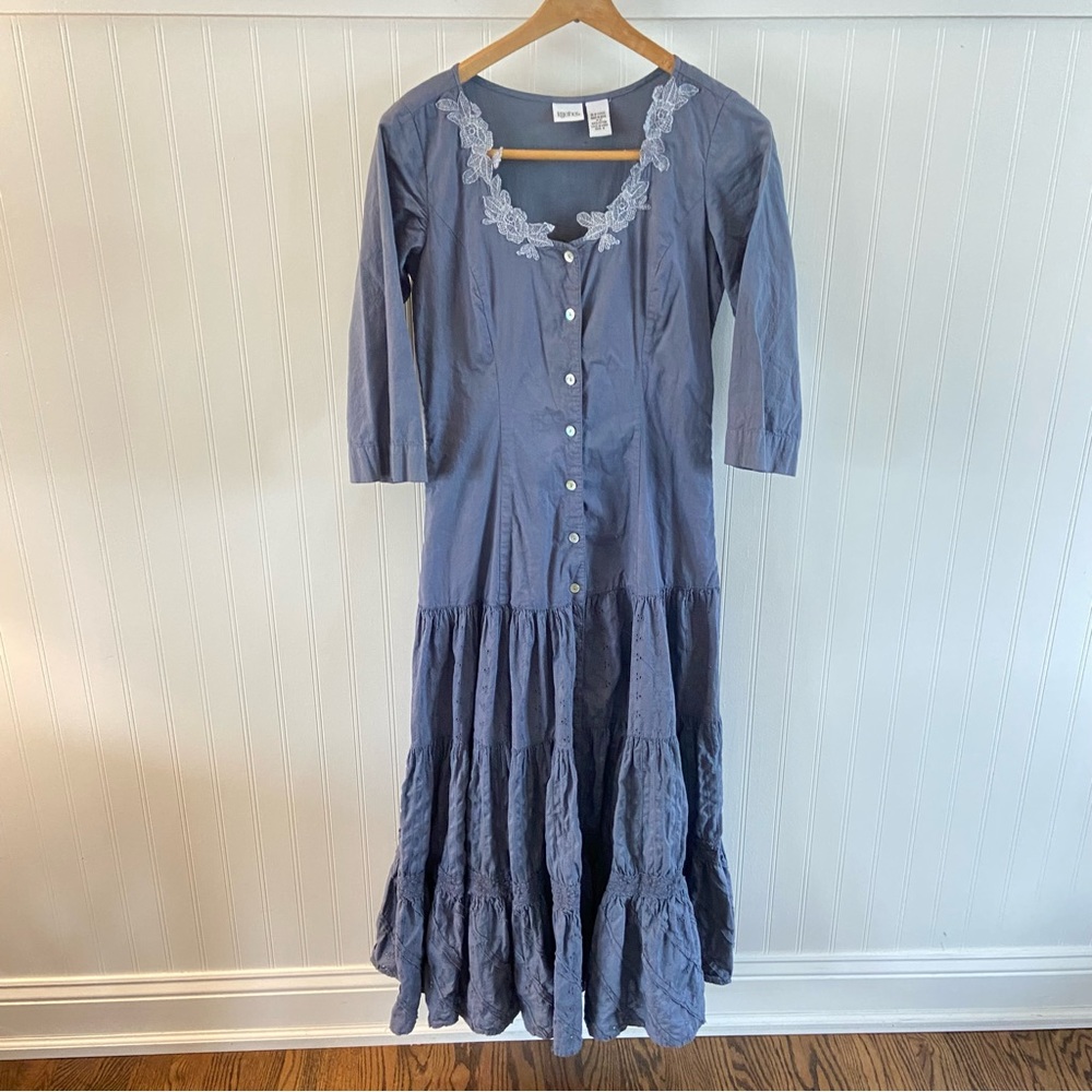 Vintage Together Prairie Dress Cottage Core Lagenlook Size 4